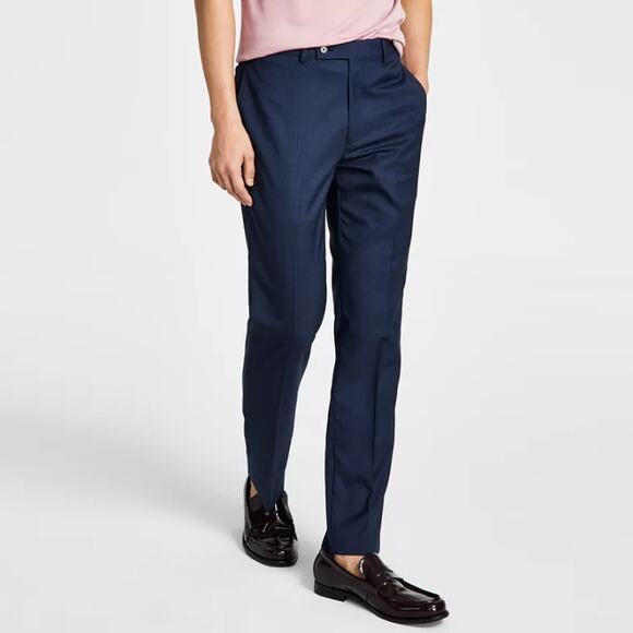 Calvin Klein Men's Navy Slim-Fit Performance Modern Dress Pants Size 38W 30L - Picture 1 of 5